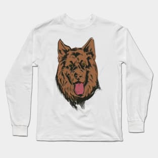 A German Shepherd head  Sketch. Long Sleeve T-Shirt